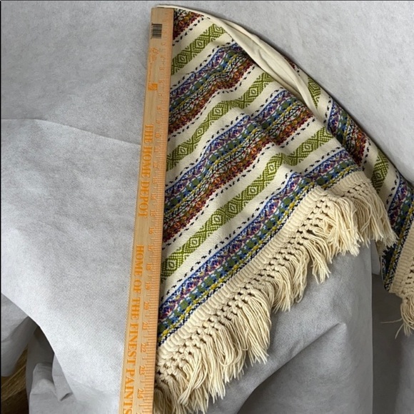 Boho hippy fringe rainbow wrap one of a kind - Picture 5 of 6